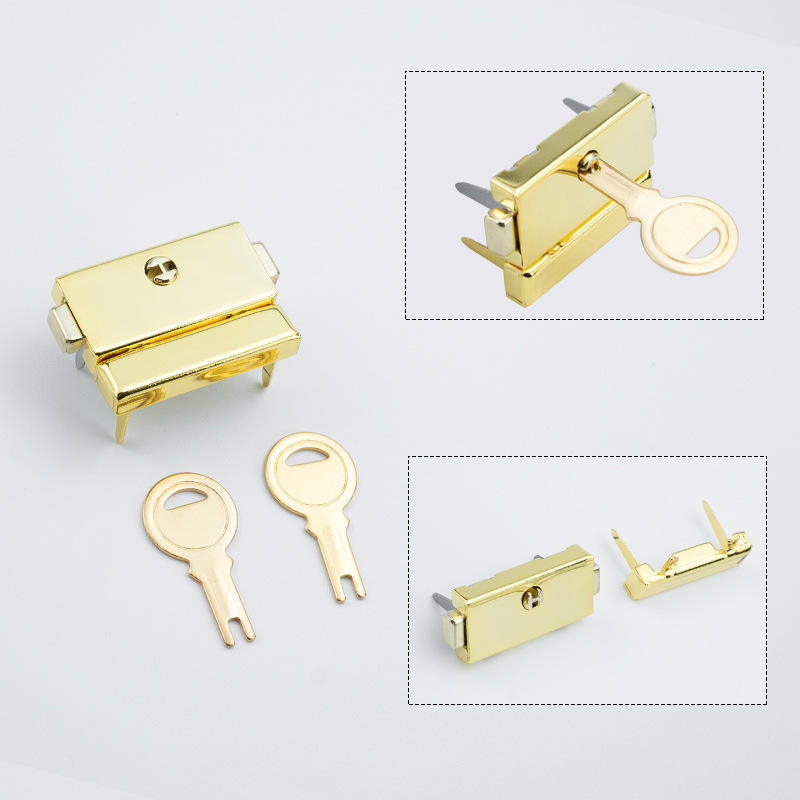 Wholesale High Quality Nickel 25*33mm Vintage Latch Box Lock Twist Turn Locks Claw Lock Clasp