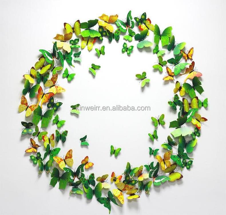 New Design in 2023 Creative 3D Wall Decal Butterfly Plastic Simulation Butterfly Festival Event Decoration Butterfly