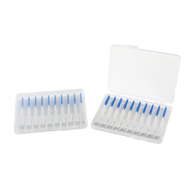 Portable Stock Supply 48*6mm  Rubber Interdental Bristles Gum Massage Toothpicks Interdental Brushes