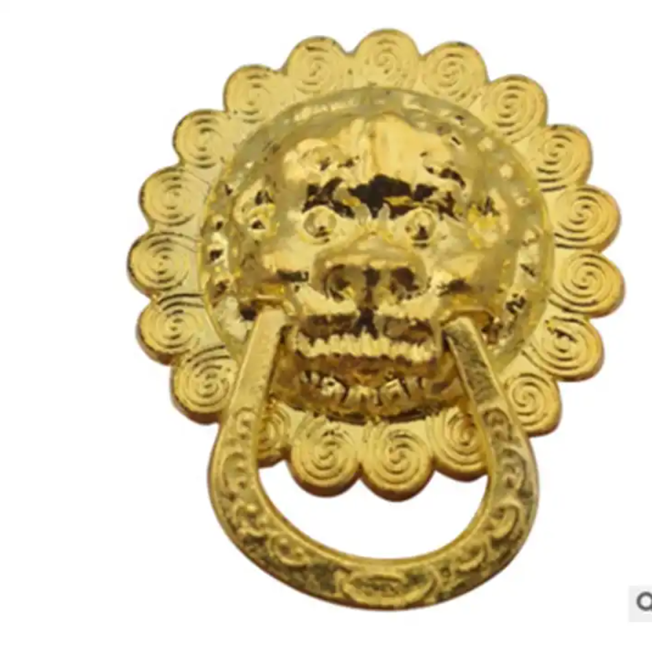 2023 New Design Wholesale Hot Sale Gold Lion Head Pull Cabinet  Handle Knobs  Pull Handle