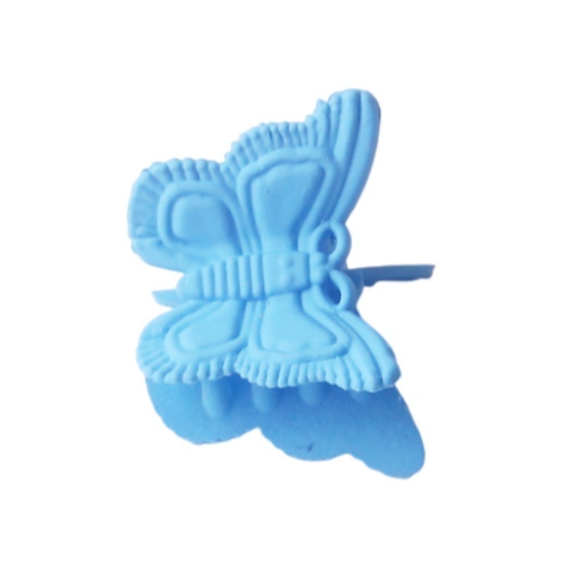 High Quality Wholesale Customized Baby Girls Kids Candy Color Plastic Small Hair Claw Clip Butterfly Matte Hair Claw clip