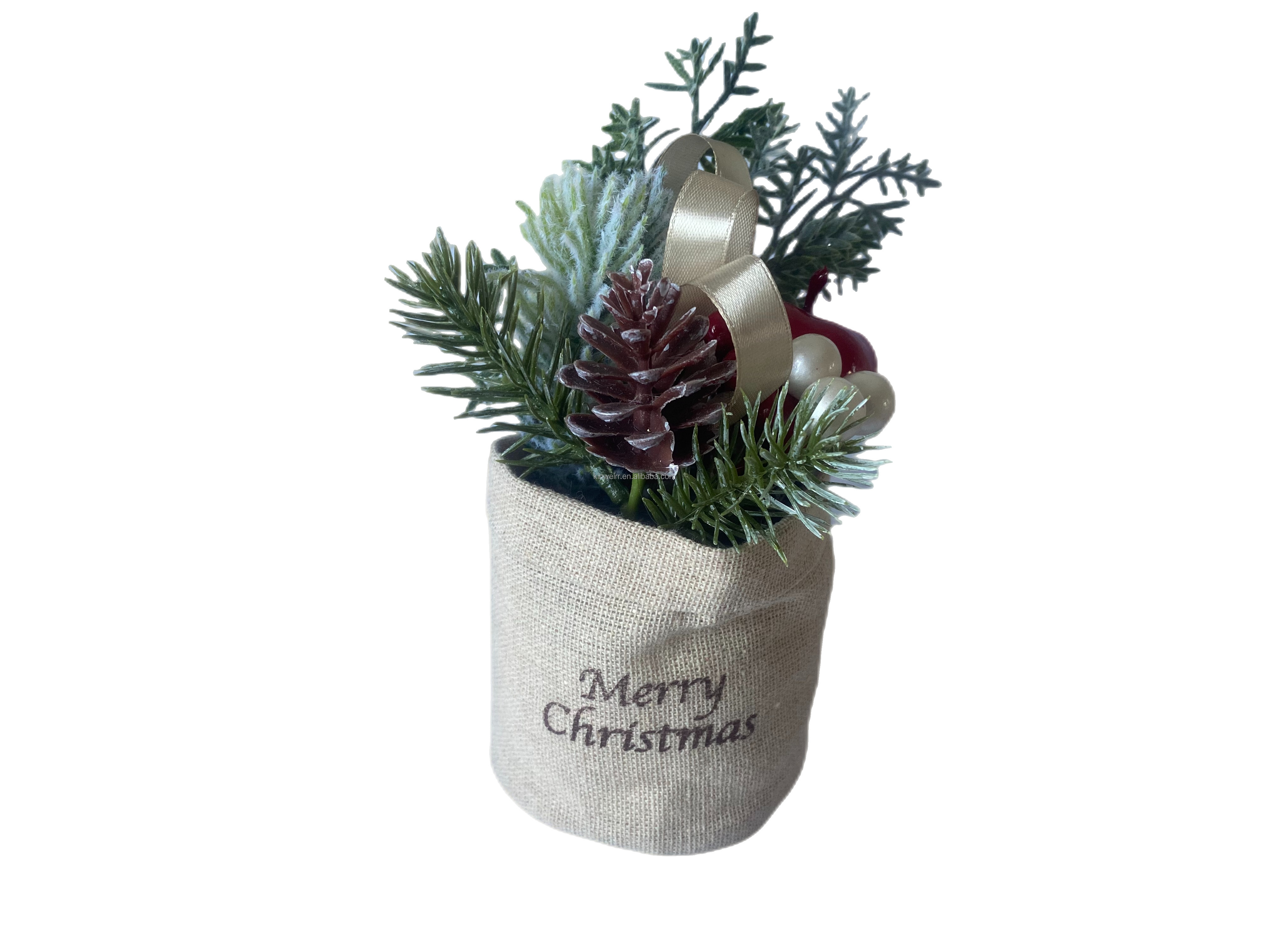 Explorative New Product Desktop Decoration Small wooden snowflake pine tree mini Christmas tree Christmas decorations