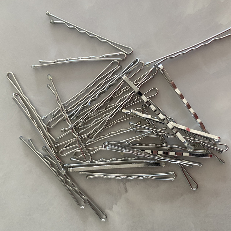 Wholesale 55mm Metal Silver Bobby Pin With Epoxy At The End