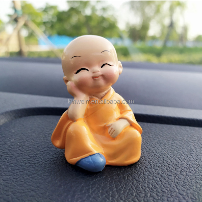 Bestselling New Products 55*40MM Resin Bobble Heads Doll Figure Toy Doll Statue Monk Set