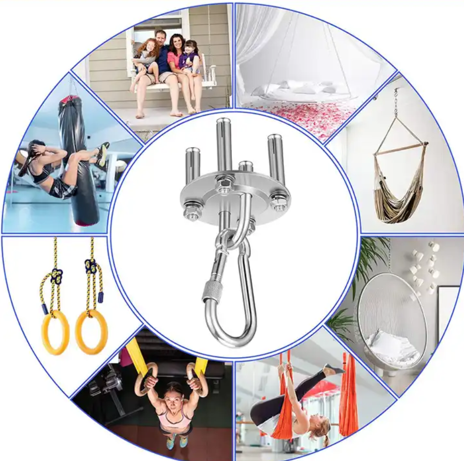 New Style Silver 90mm Swing Hanging Hook Hamlock Sandbag Swing Accessories Ceiling Hook