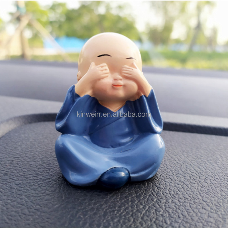 Bestselling New Products 55*40MM Resin Bobble Heads Doll Figure Toy Doll Statue Monk Set