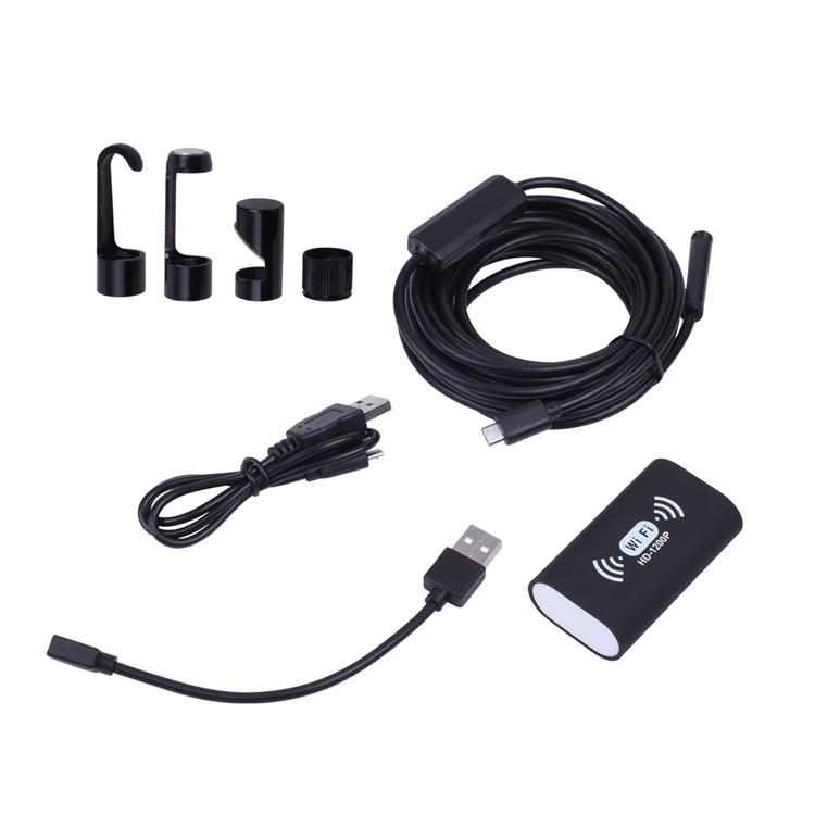 8MM Lens 1200P 2m Hard Wire Inspection Camera Rigid Endoscope Wifi Borescope  Endoscope Camera For Pipe Inspection