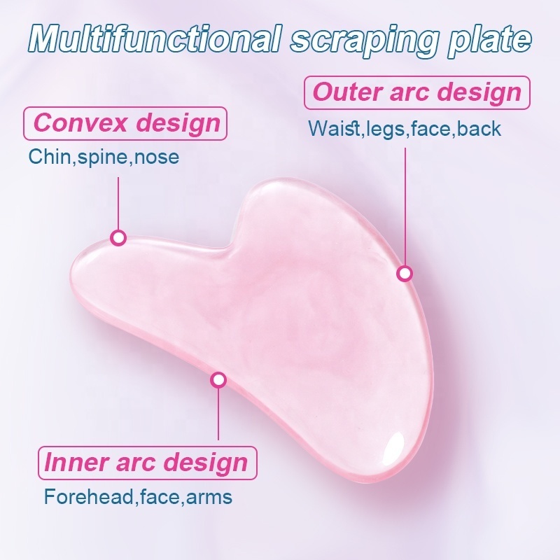 Chipe Price Rose Quartz Real Jade Gua Sha Crystal Face Roller Massage Guasha Stone Face Roller Massager