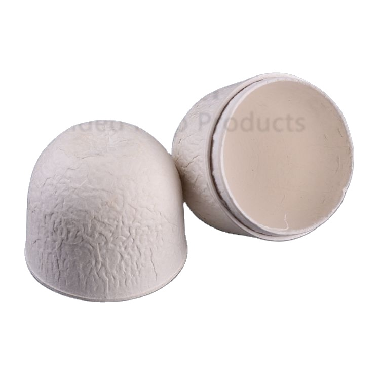 custom biodegradable molded pulp box for sock packaging, oval shape box, ball shape box