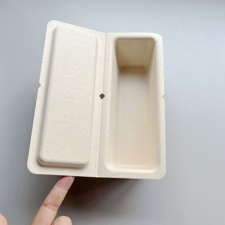 Molded Paper Pulp Packaging Box, Cosmetic Pulp Molding Box Packaging