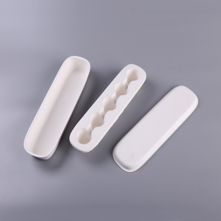 Biodegradable Sugarcane Bagasse Pulp Moulding Accept Pulp Folded Custom Fiber Packaging