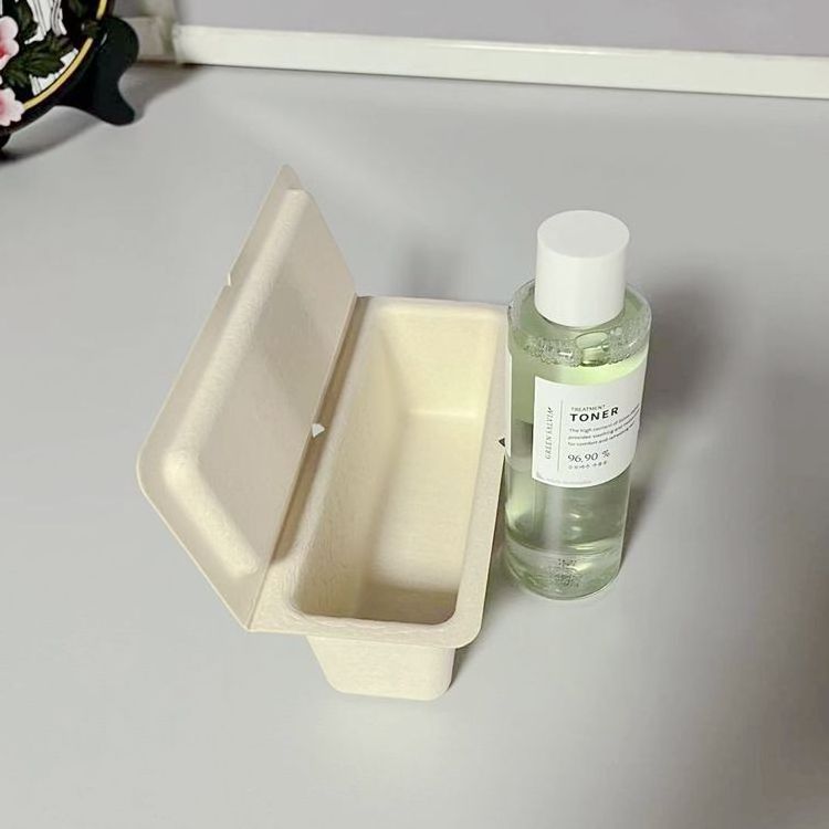 Molded Paper Pulp Packaging Box, Cosmetic Pulp Molding Box Packaging