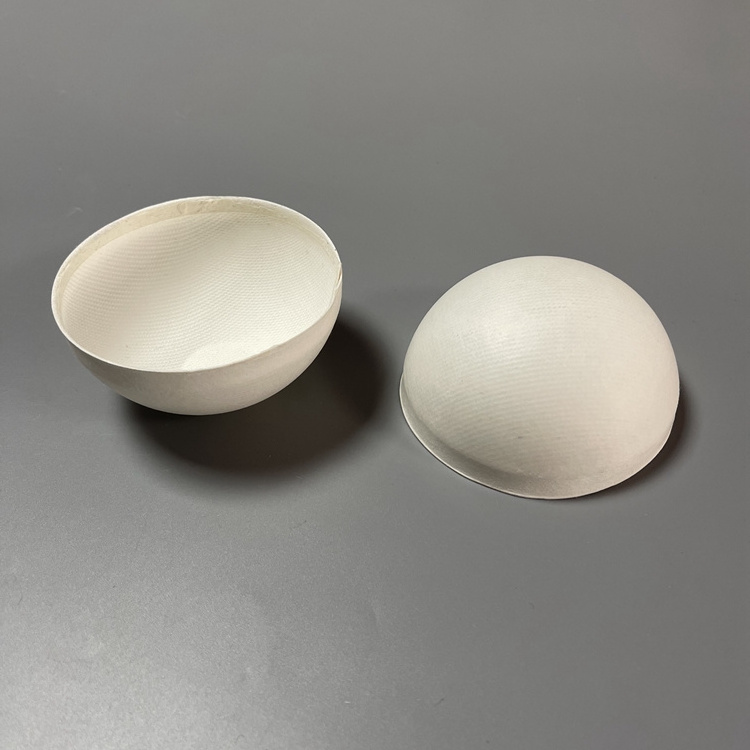 D457-disposable  Biodegradable  Sugarcane Bagasse egg shape  packaging box