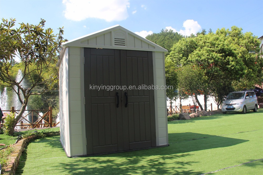 Kinying brand waterproof design low cost mobile house plastic garden shed for sale