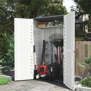 Heavy Duty Garage Tools Broom Storage Cabinet With Shelves And Doors