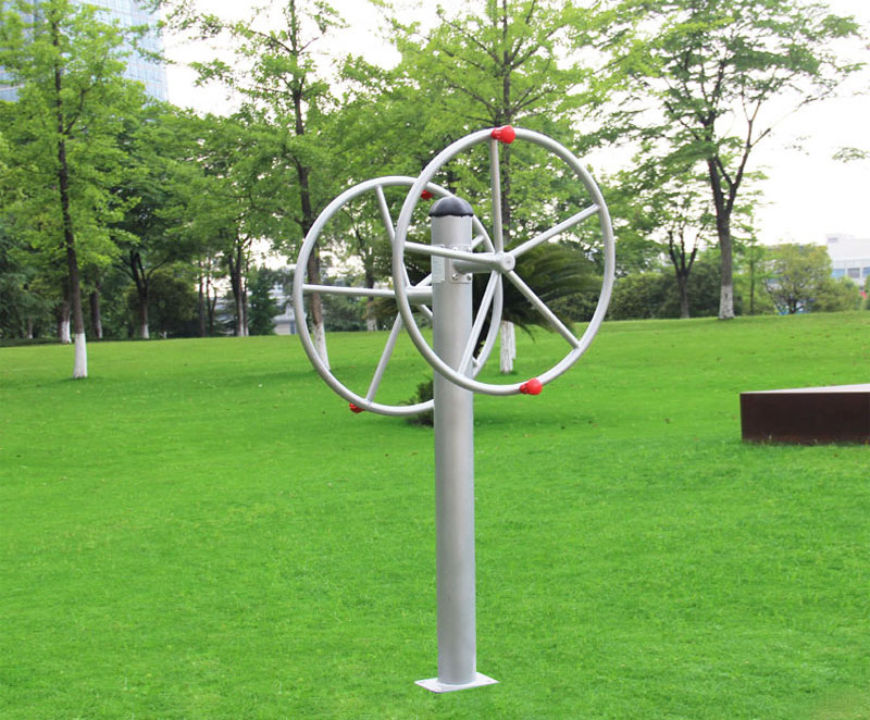 KINPLAY Brand Open Park Gym Exercise Outdoor Sports Equipment Two Wheel Tai Chi Spinner