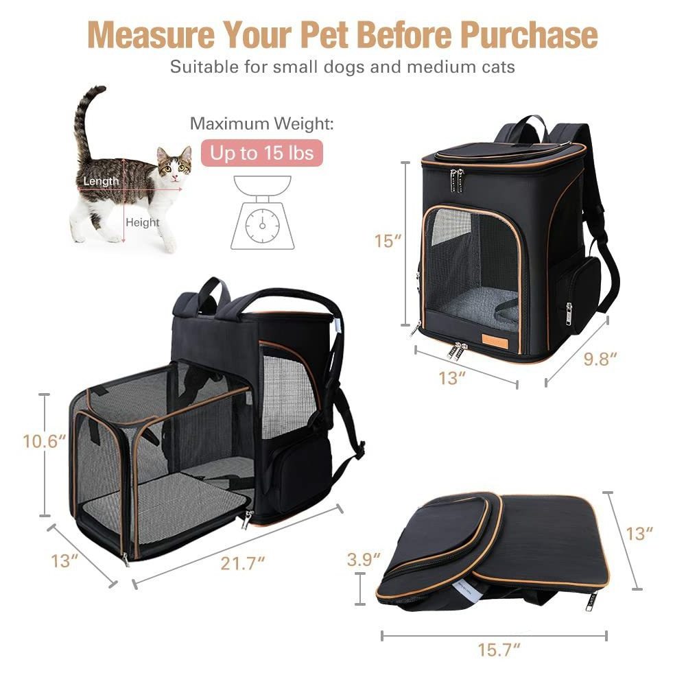 OEM Manufacturer Large Capacity Dog Carrier Cat Expandable Pet Backpack