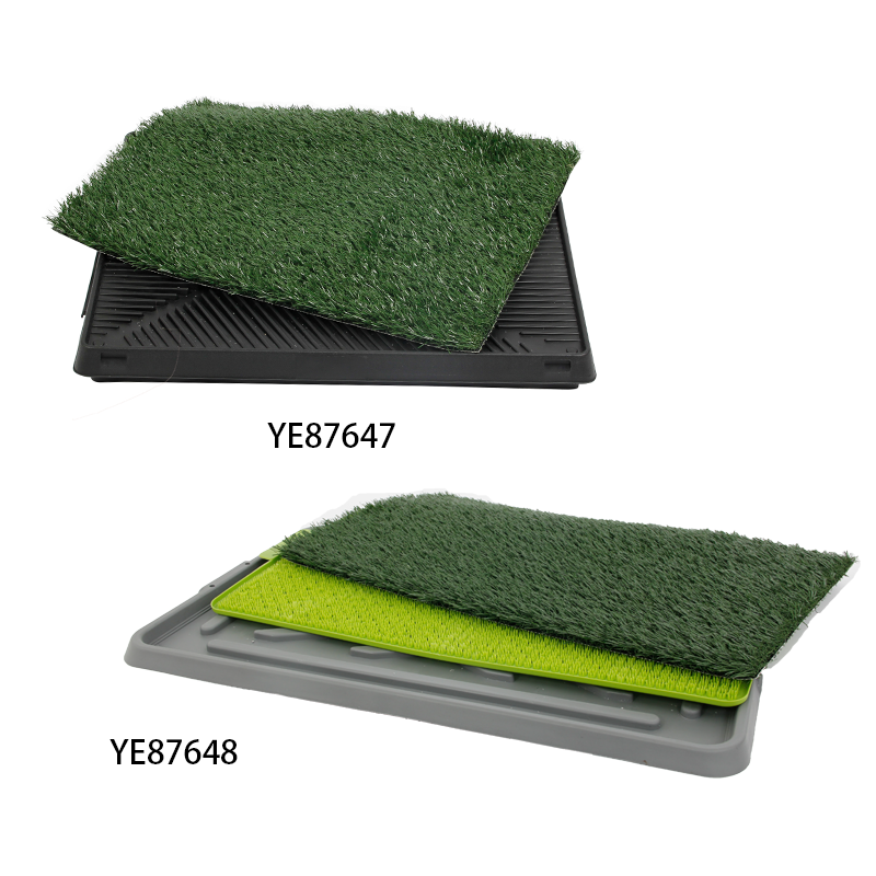 Kinyu Wholesale Indoor 3-Piece Puppy Pee Relief Pet Toilet Non-Toxic Synthetic Grass Mat Dog Potty Pad