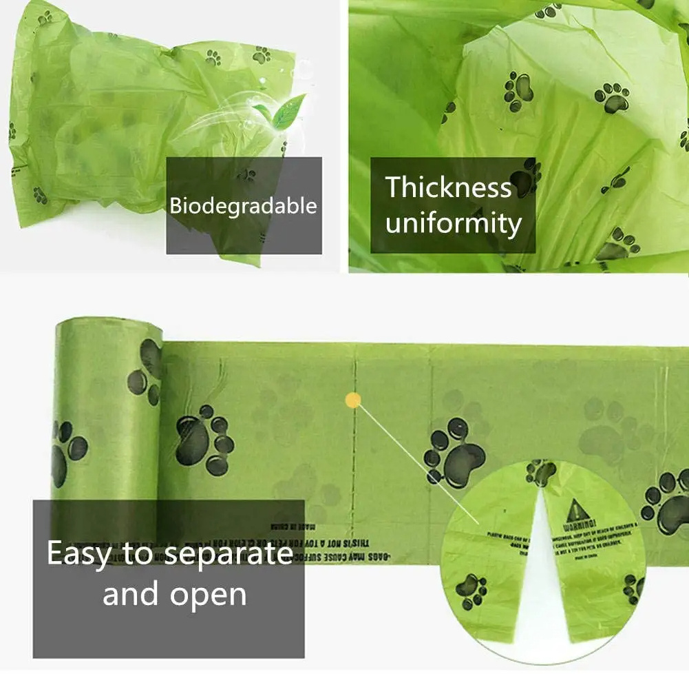 KINYU wholesale black custom biodegradable pet poop bag dog waste bag with dispenser