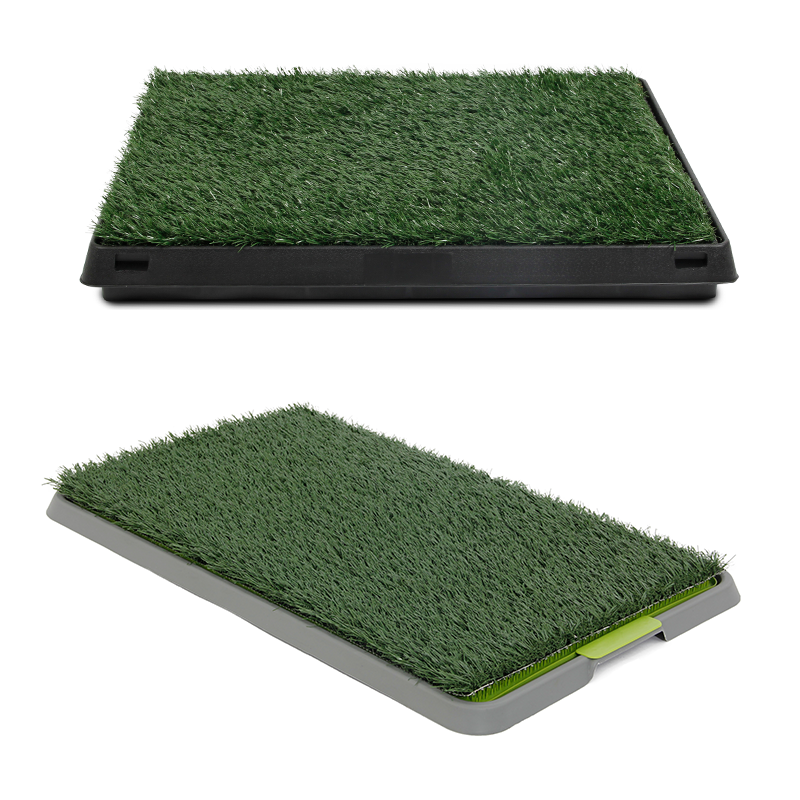 Kinyu Wholesale Indoor 3-Piece Puppy Pee Relief Pet Toilet Non-Toxic Synthetic Grass Mat Dog Potty Pad