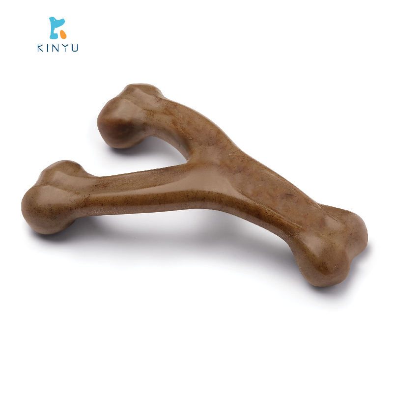 Benebone Wishbone Durable Food Grade Dog Chew Nylon Bone Toy for Aggressive Chewers Real Bacon Chicken Beef Peanut Wood Flavor