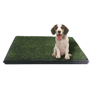 Kinyu Wholesale Indoor 3-Piece Puppy Pee Relief Pet Toilet Non-Toxic Synthetic Grass Mat Dog Potty Pad