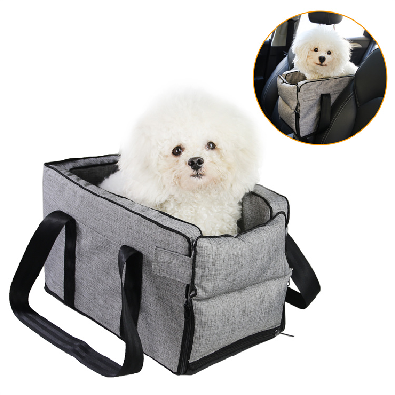 Pet Supplies Wholesale Portable Dog Car Console Armrest Booster Seat Included Safety Tethers