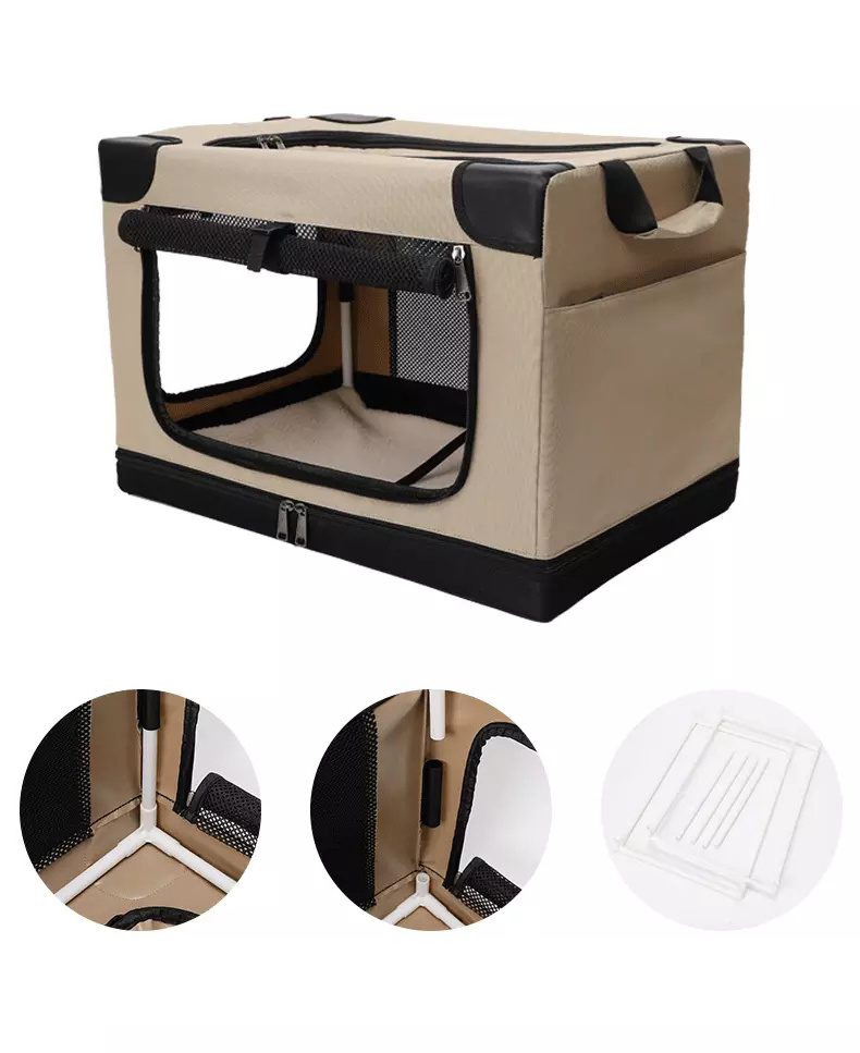 Oxford Fabric Removable Bracket Folding Portable Indoor and Outdoor Travel Soft-sided Dog Crate Kennel