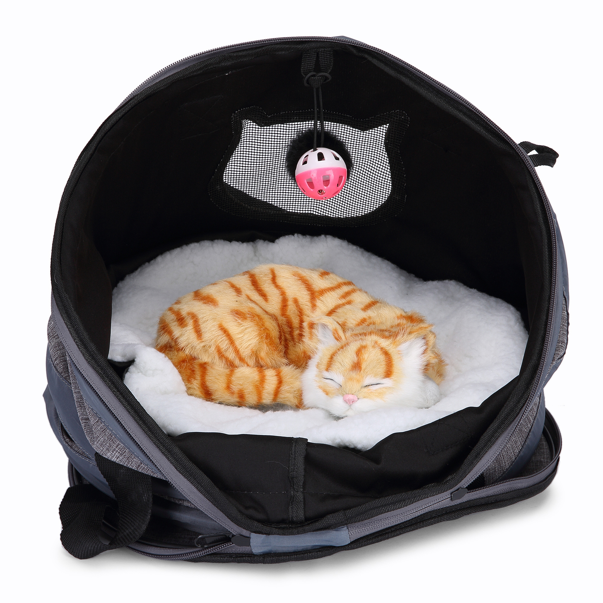 3 in 1 Foldable Indoor Cat Bed Pet Carrier Bag Cat Tunnel and Carrier