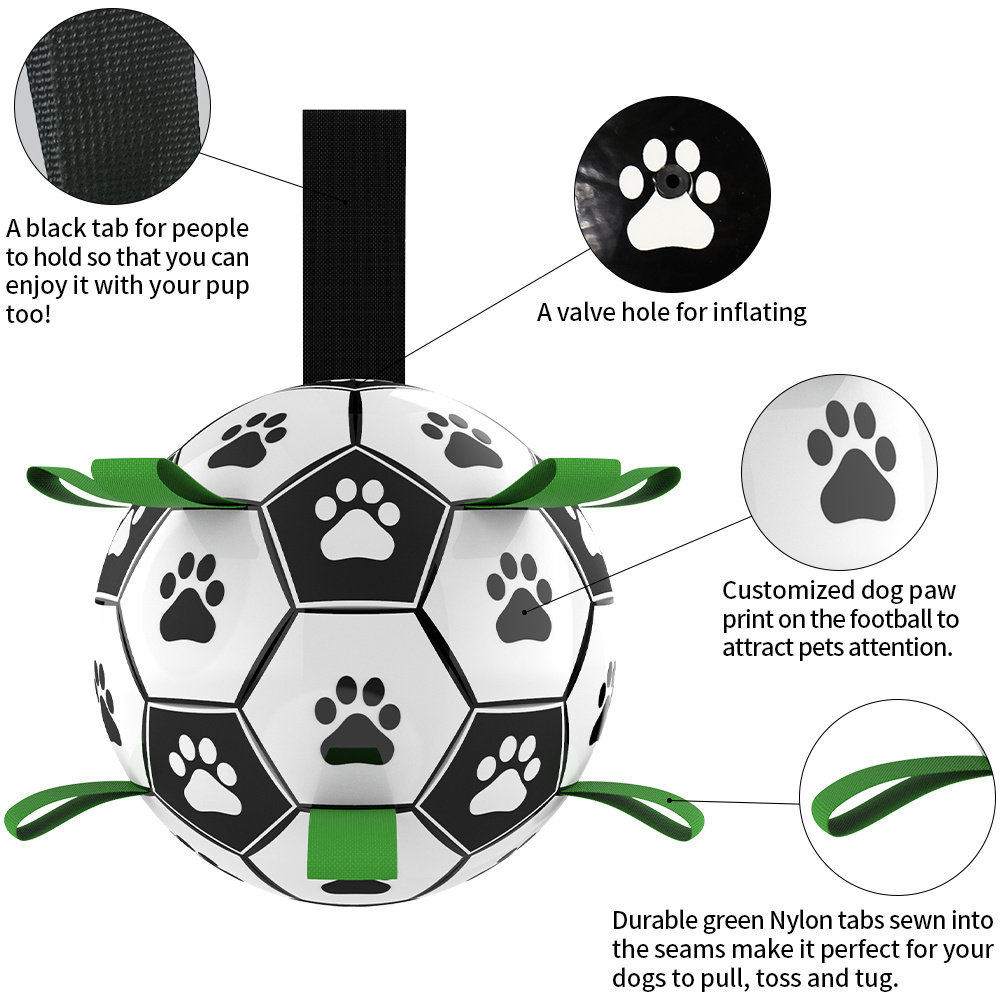 2023 Amazon Hot Selling Manufacturer Wholesale Outdoor Dog Interactive Toys Soccer Ball Durable Bite Resistant Dog Toys