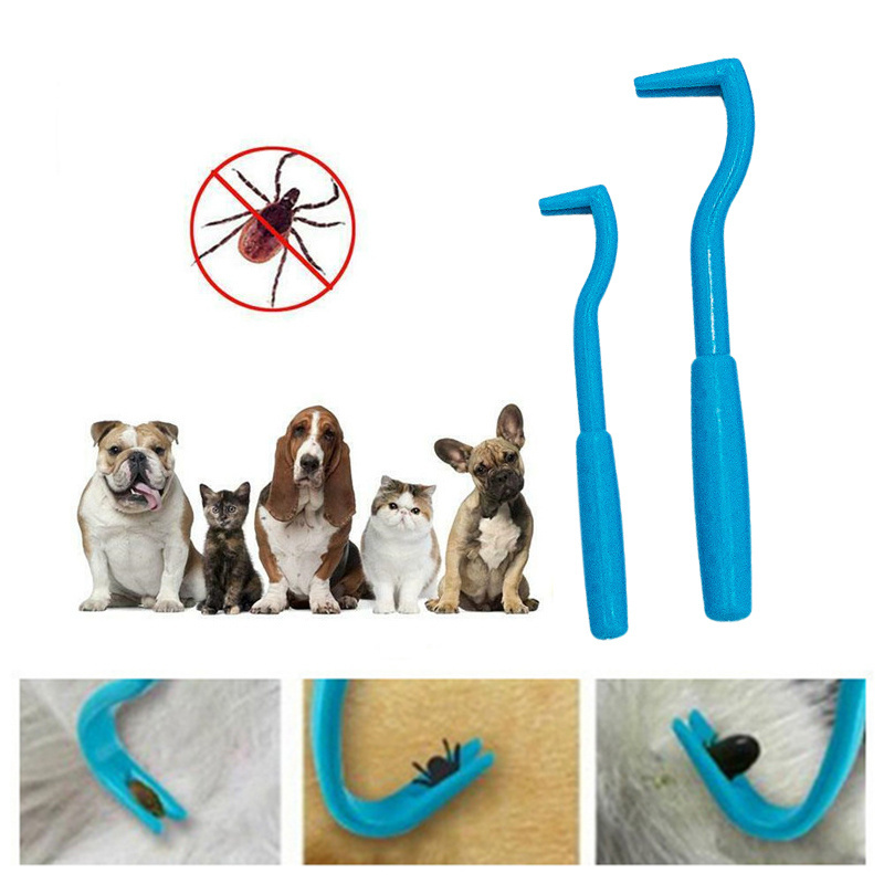 Wholesale Plastic Pet Dog Tick Remover Portable 2 Pcs/Set Pet Flea Clip Remover Drop Comb Tick Remover for Dogs Cats