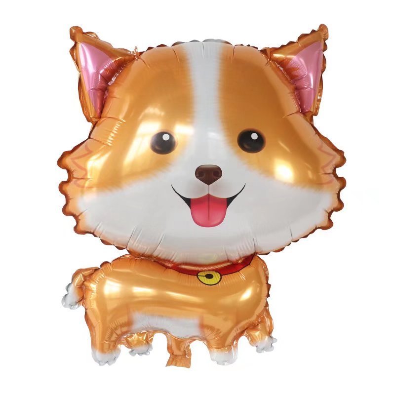 2022 New Design Husky dog foil inflatable balloon for kids boy birthday baby shower party decoration