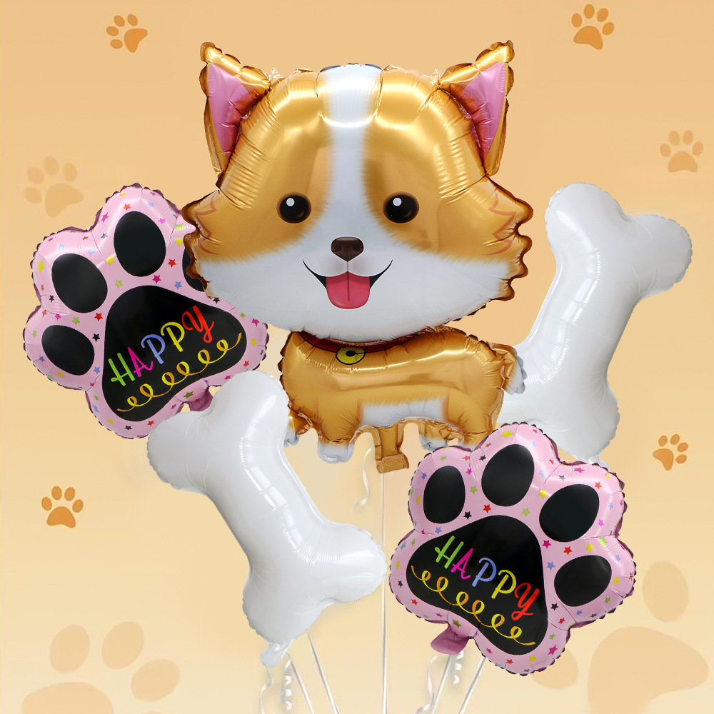 2022 New Design Husky dog foil inflatable balloon for kids boy birthday baby shower party decoration