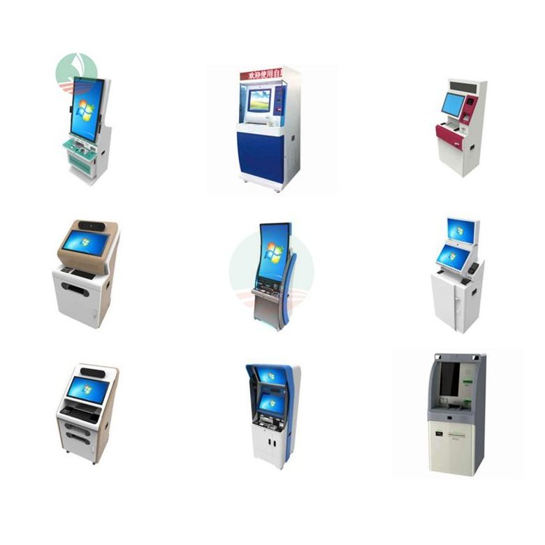 Dual screen payment information checking machine museum kiosk bank business hall used kiosk for sale