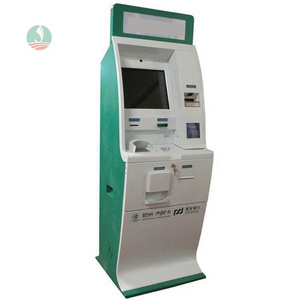 Card top up bank airport hall guest money currency exchange ATM machine banknotes acceptor kiosk