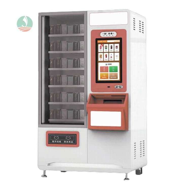 With QR code scanner commodity cosmetics vending machine mall station automatic self selling kiosk