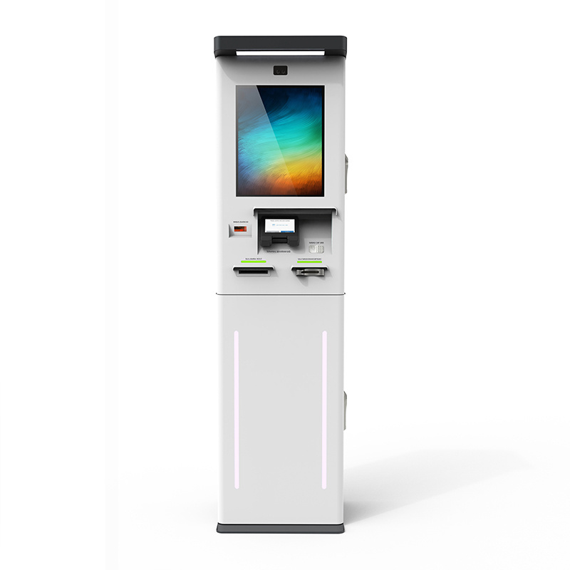 Parking self service touch screen payment kiosk ticket vending machine with cash acceptor and printer