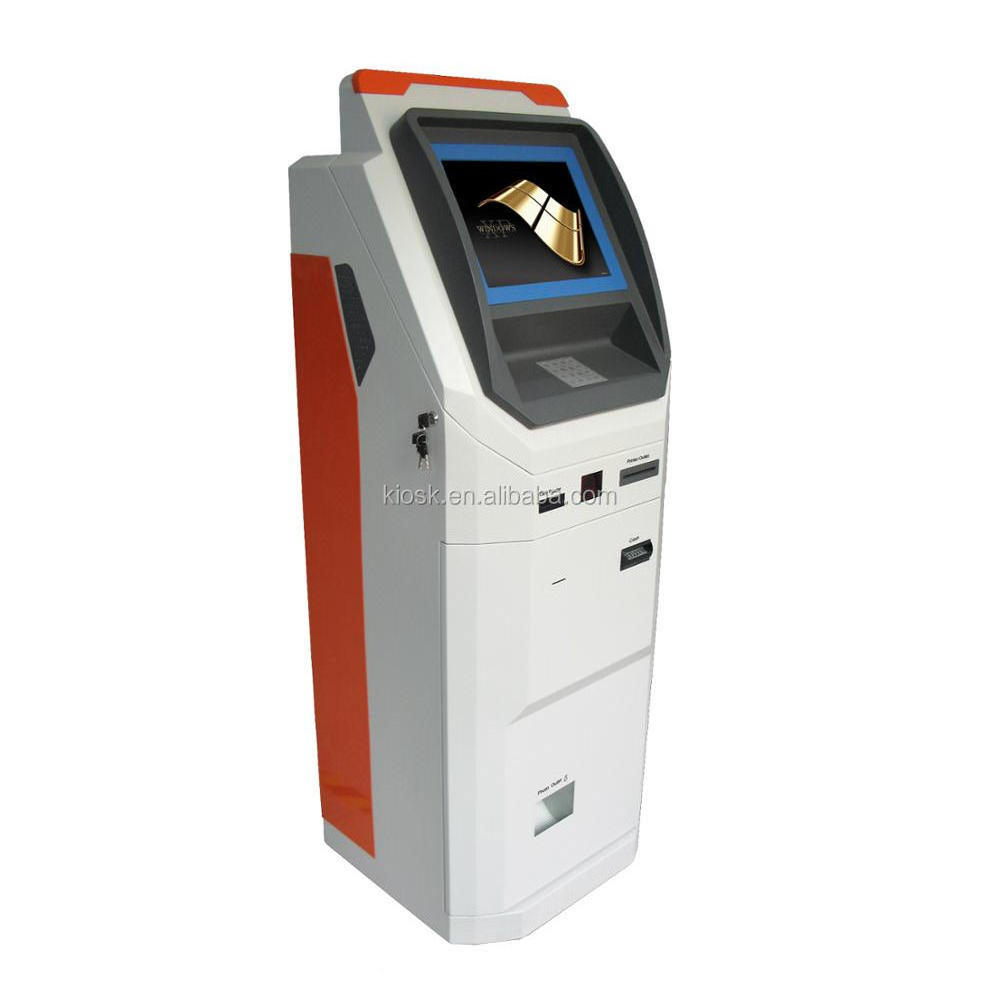 Currency Exchange ATM Machine with Coin Change Bank self service card readers pos systems