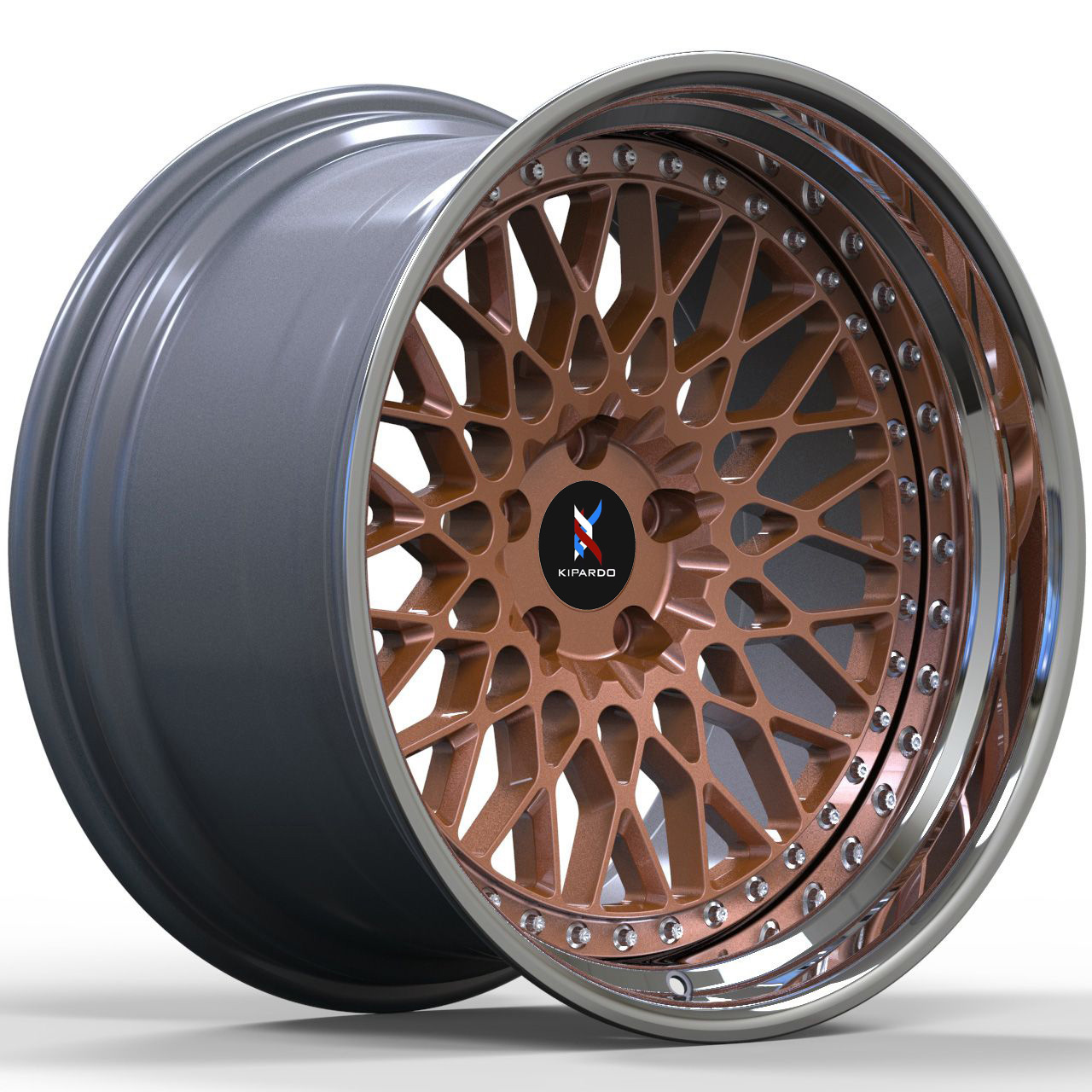 Custom forged wheel 18 19 20 21 22 inch 5x112 5x120 5x114.3 5x127 rose gold and chrome rims