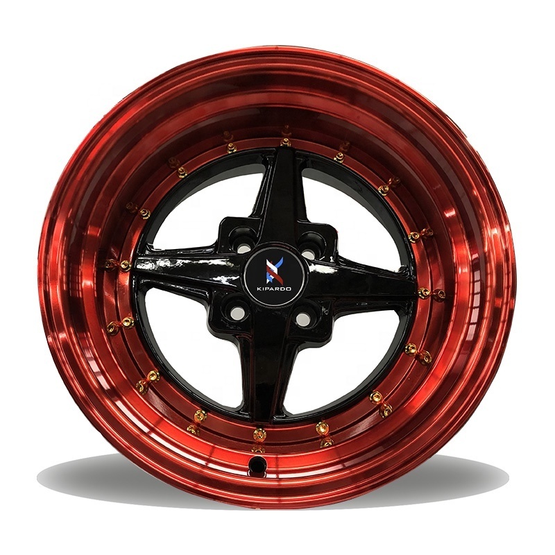 Kipardo 15 inch wheels 4 holes 4X114.3 car rims 15X9 rines 15