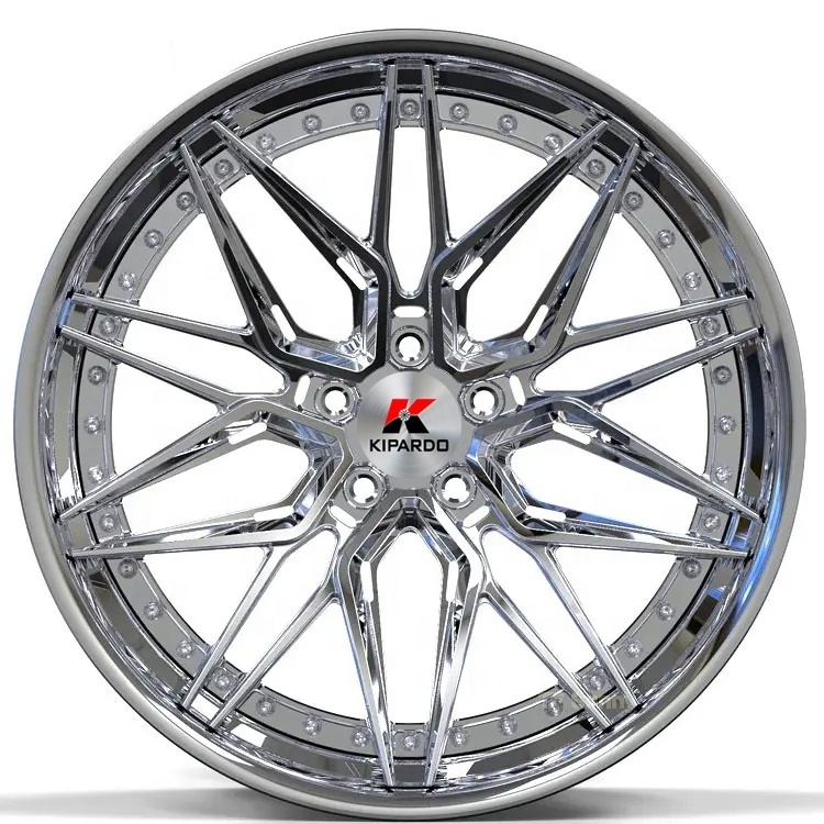 Kipardo Chrome Polish Deep Dish Forged Car 18 19 20 21 22 inch 5X120 5X112 custom forged car alloy wheels