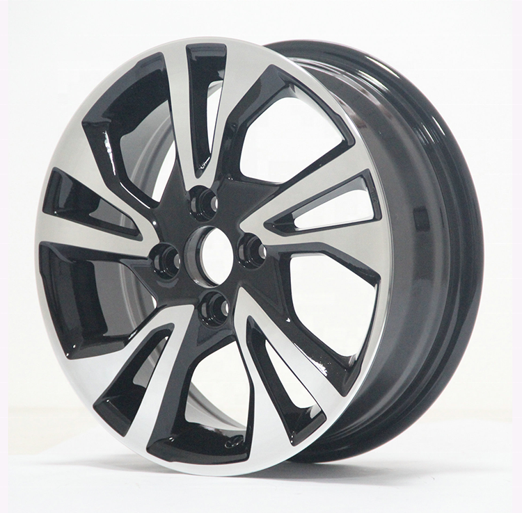 Shanghai factory directly sale machine face rims 4x100 15 inch black color alloy rims