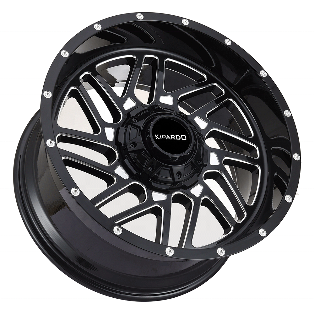 KIPARDO  20x12  22X12 offset -44 4x4 off road wheels rims  22 inch alloy deep dish wheels