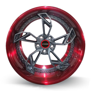 Kipardo fully customized 15 inch to 24 inch 6061-T6 Aluminum rims 2 piece 3 piece forged wheels