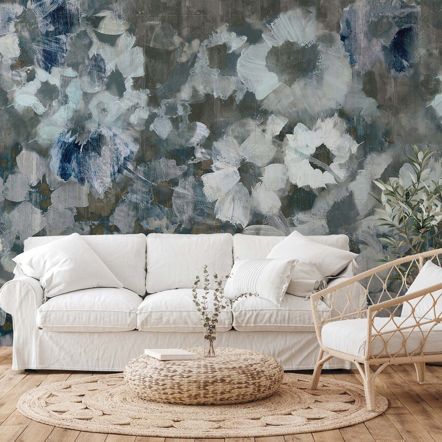 Custom Decorative Floral Self-adhesive Wallpaper Bedroom Wall Murals,Botanic Odorless Peel And Stick Wall Coating for Home Decor