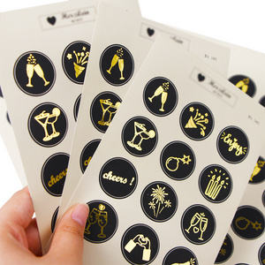 New Cartoon Style 3D Decorative Gold Foil Vinyl Stickers Kiss Cut Constellations Planner Paper Metallic Sticker Sheet Journal