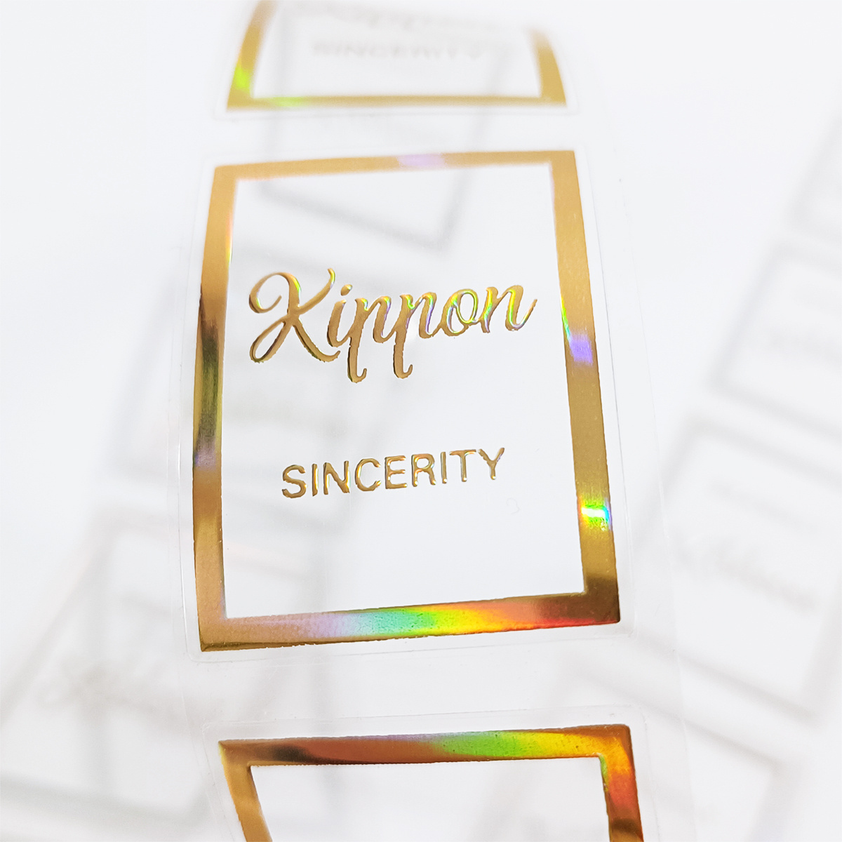 Custom Perfume Label Bottle Logo Holographic Raised Logo Sticker, Clear Gold Foil Transparent Fragrance Candle Packaging Labels