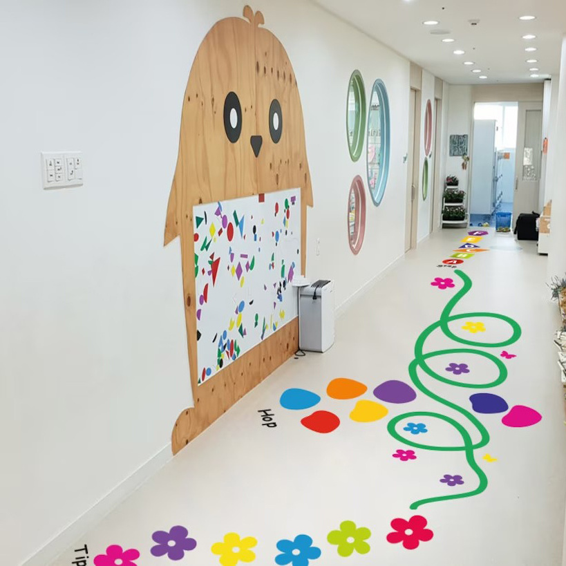 Custom Sensory Path floor decal removeable School Decoration sticker classroom kindergarten distancing vinyl PVC decals