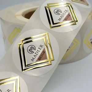 Custom Premium 3D Varnish High Glossy Metallic Logo Sticker Labels Raised Gold Foil Digital Printing Die Cut Vinyl PVC Stickers