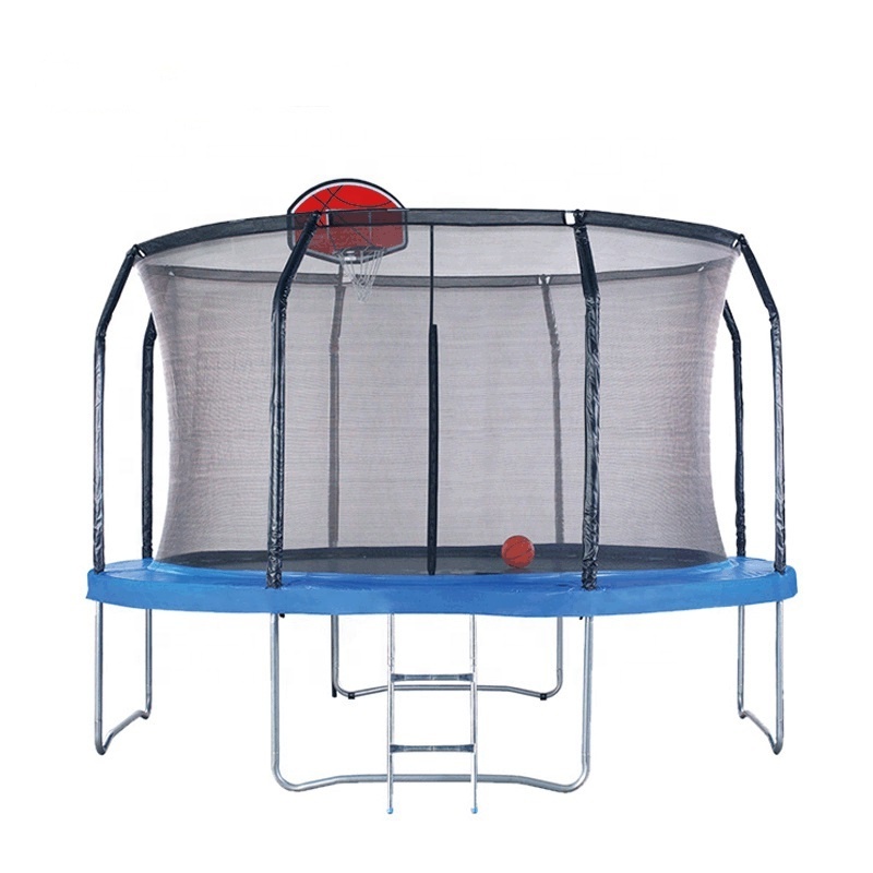 Kids play ground equipment outdoor mini 14ft 15ft 16ft trampoline with enclosure net